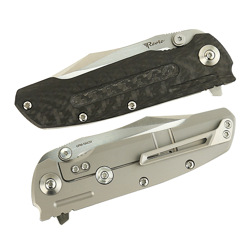 T6000 Titanium Bead Blast handle  M390 Belt satin finish blade