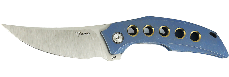 Bushido Titanium Bead blast handle  Dark Matter Purple inlay