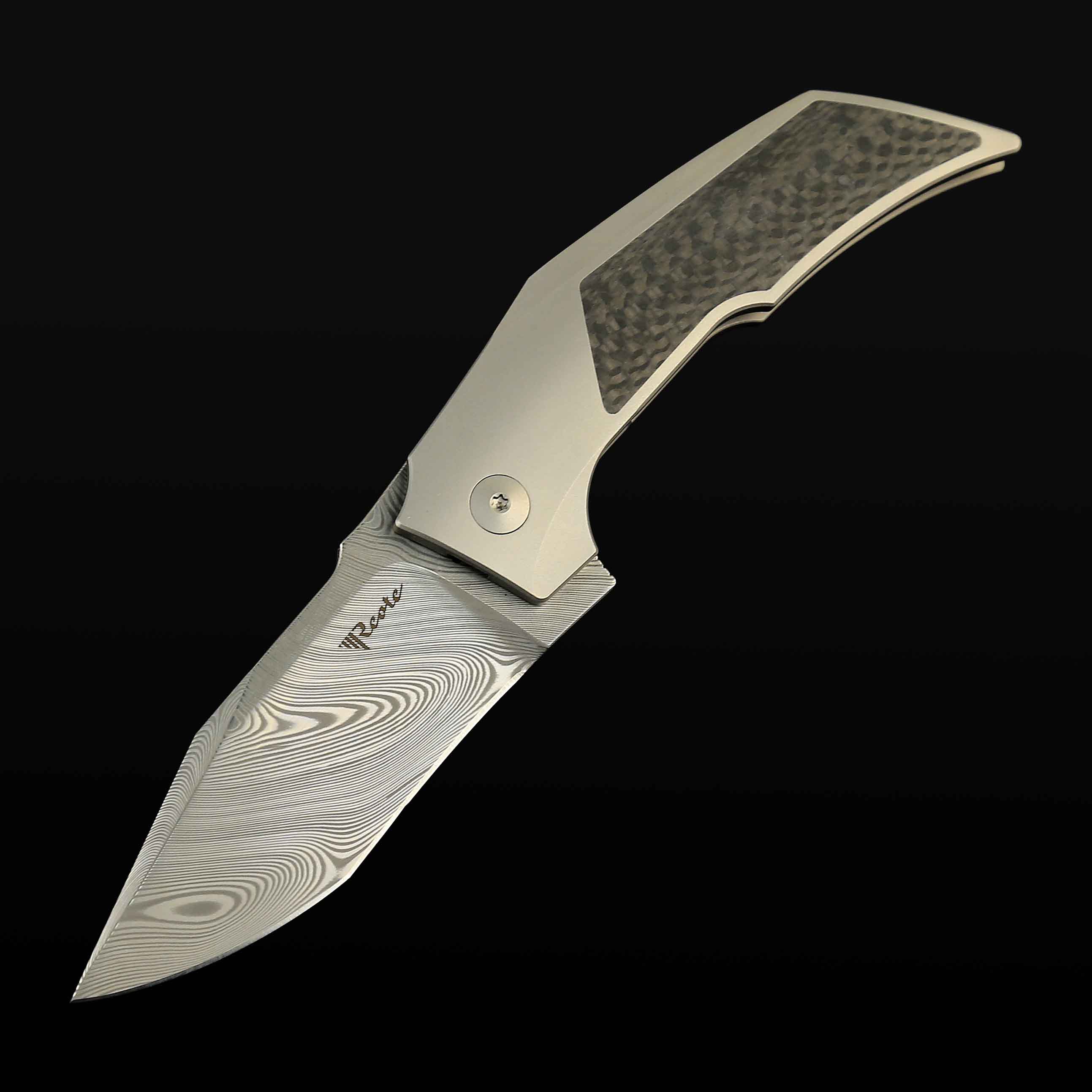 T3000 Titanium bead blast handle Carbon Fiber inlay