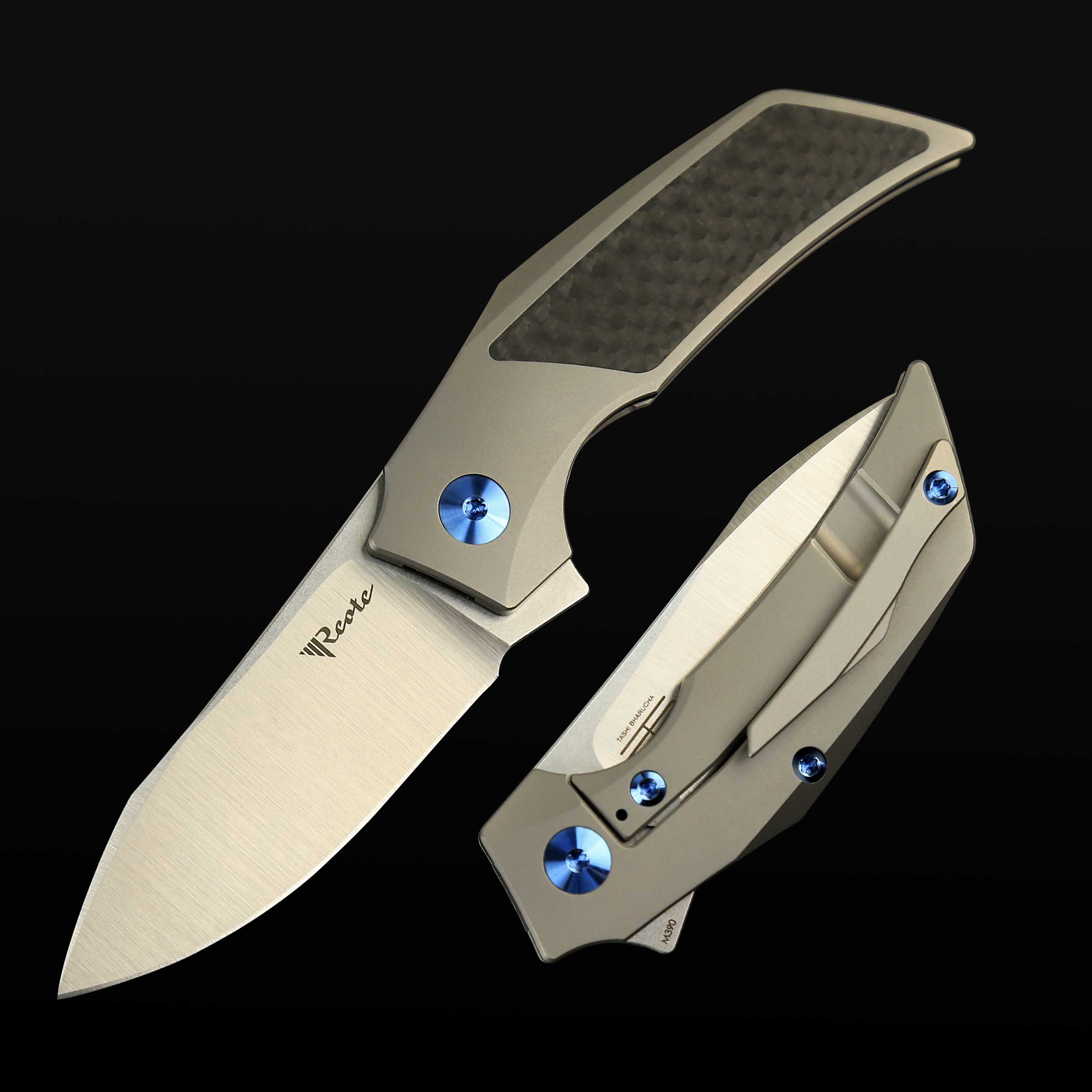 T2500 Titanium bead blast handle Carbon Fiber inlay