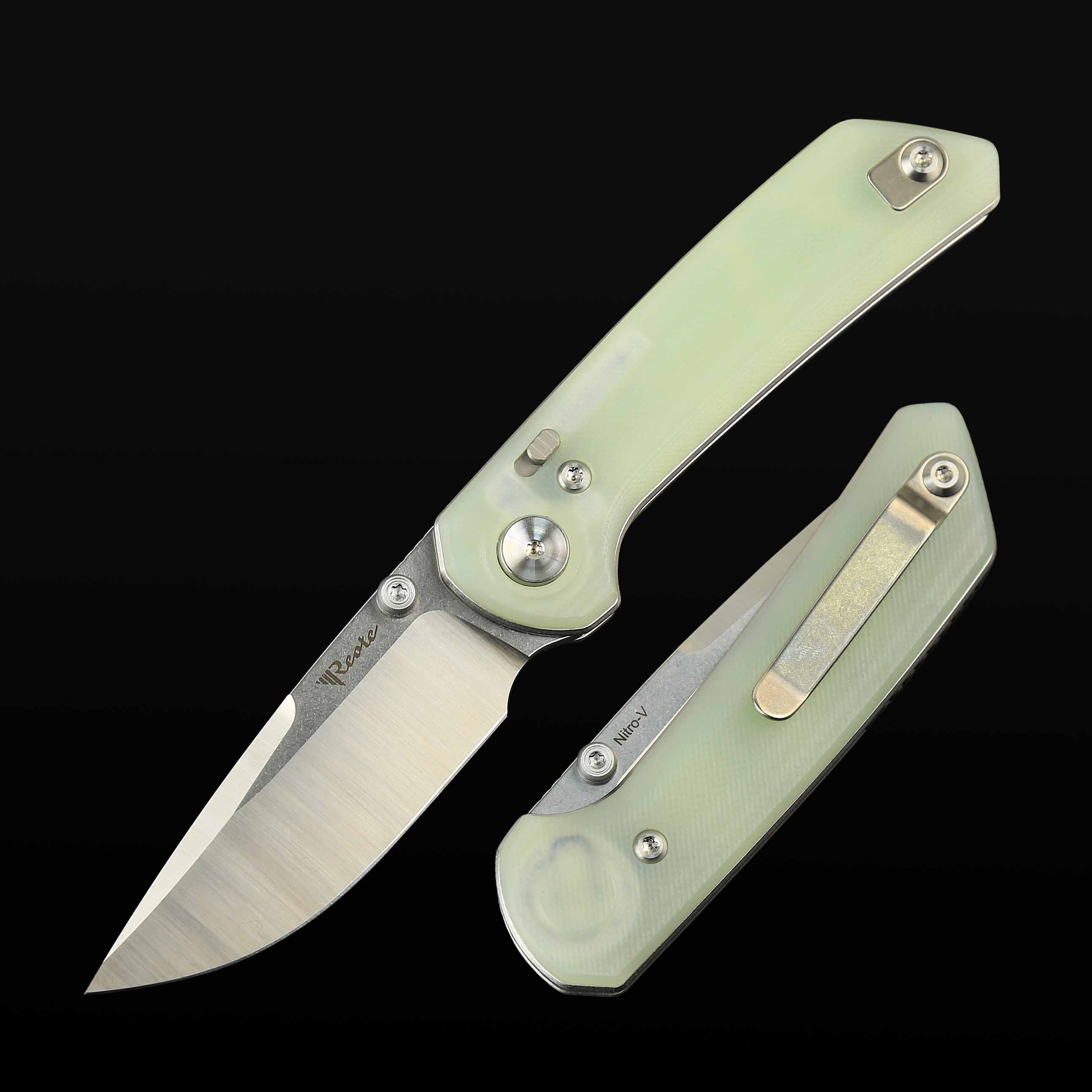 PL-XT Jade G10 inlay with Satin blade