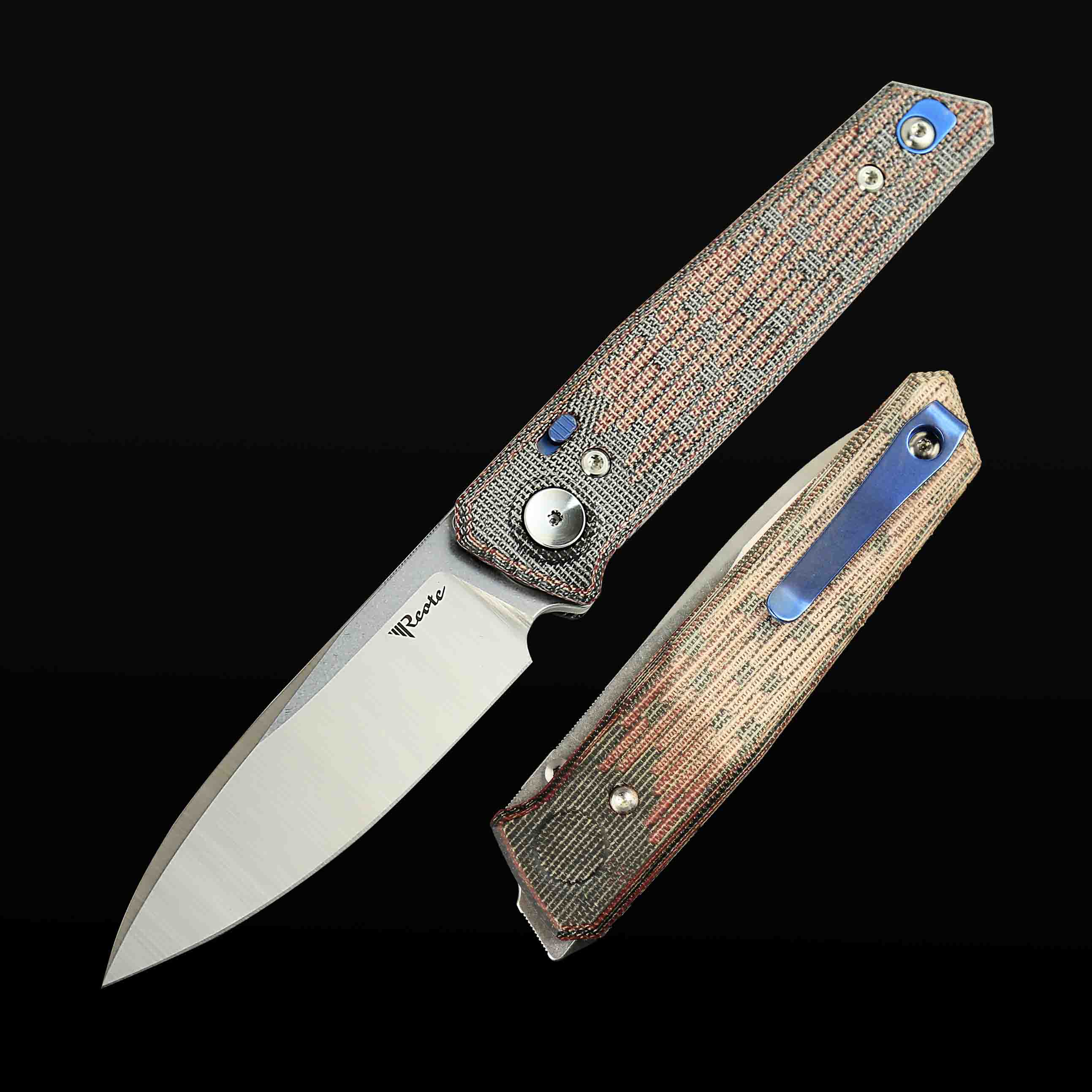 PL-6 Red/black Micarta inlay with Nitro-V blade
