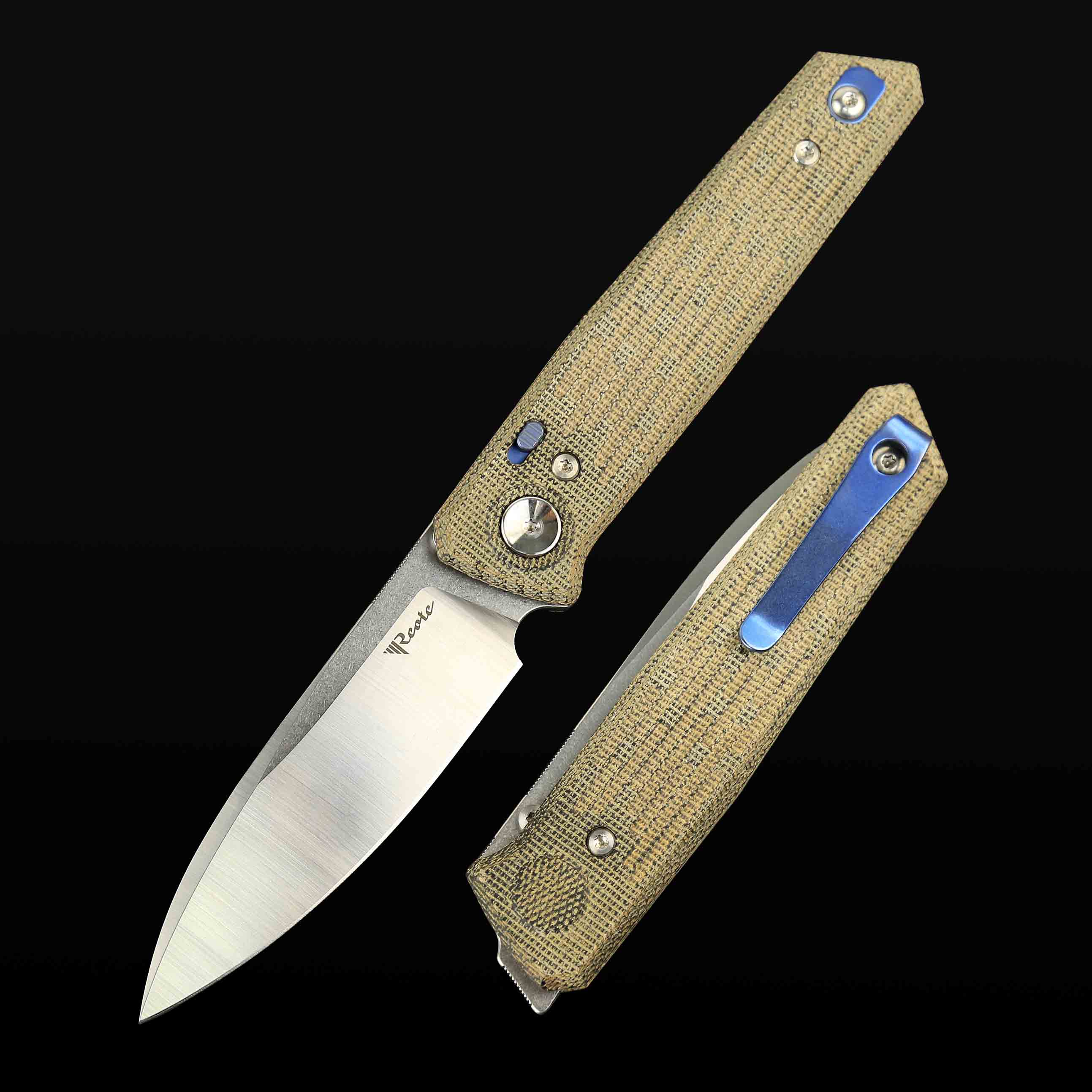 PL-6 Green/black Micarta inlay with Nitro-V blade