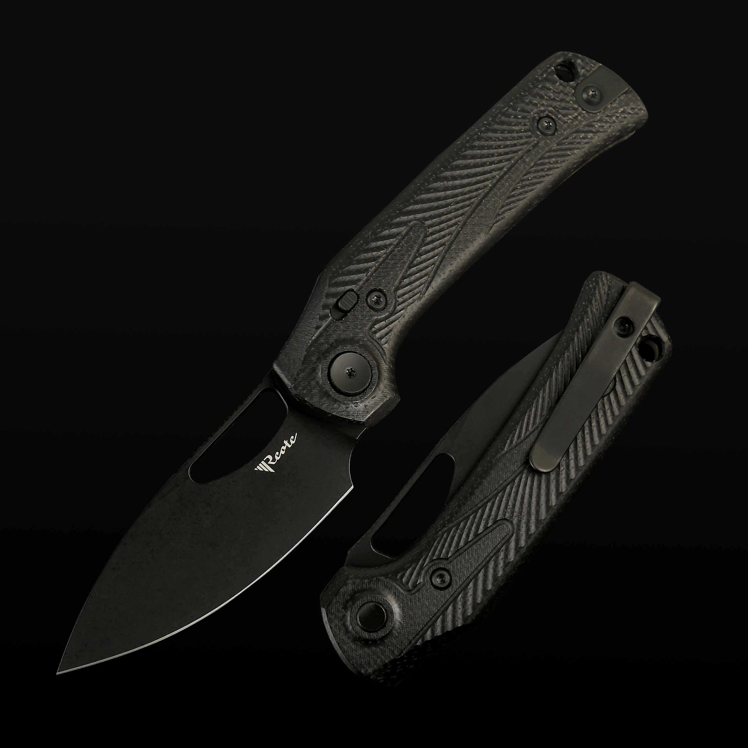 PL-XE Black Micarta inlay with Nitro-V blade - Black PVD Drop Point