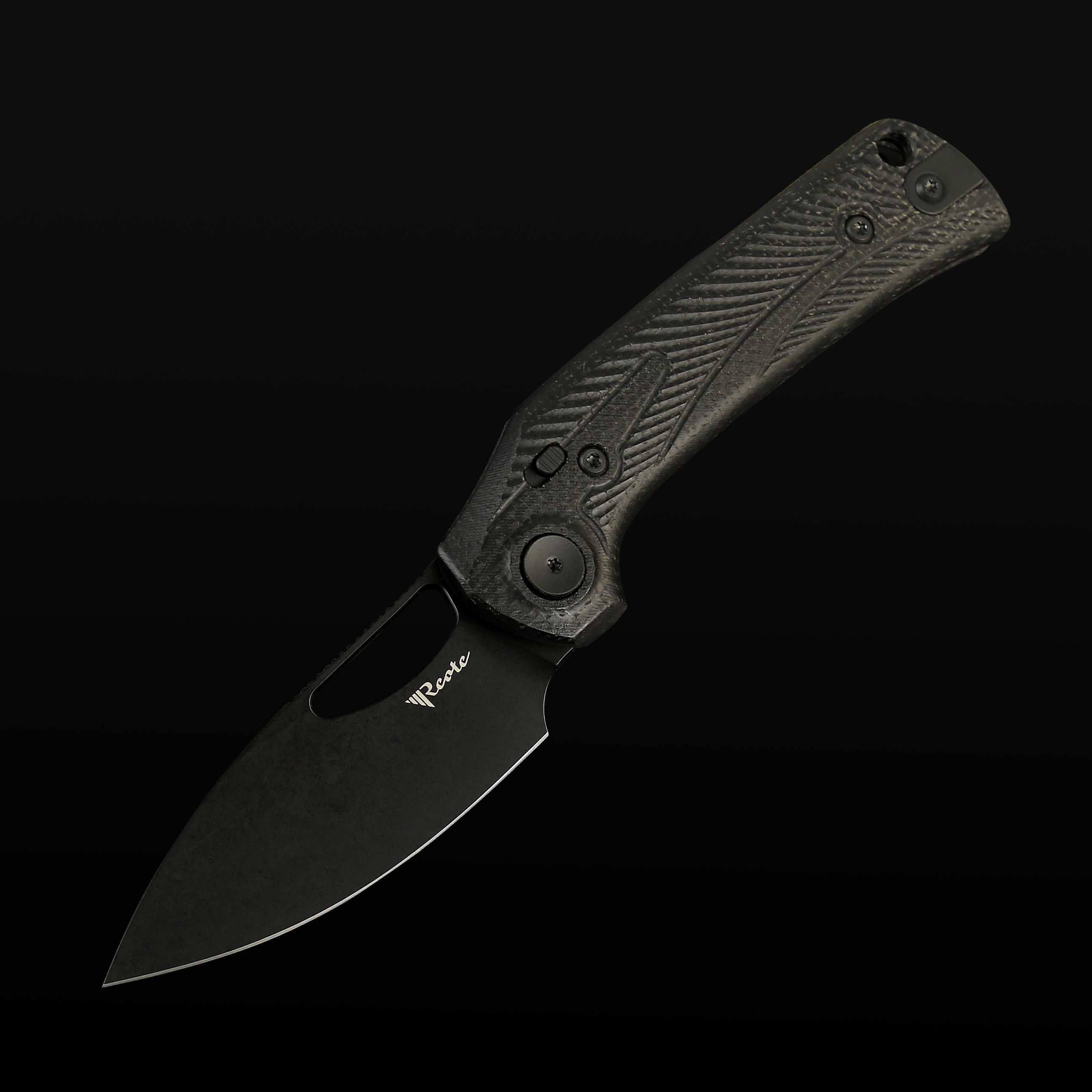 PL-XE Black Micarta inlay with Nitro-V blade - Black PVD Drop Point